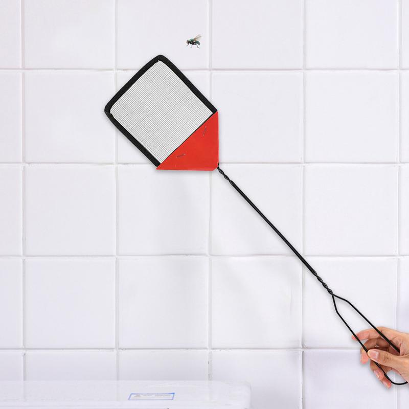 Bug Catching Kit - Flyswatter With Metal Handle Mesh Fly
