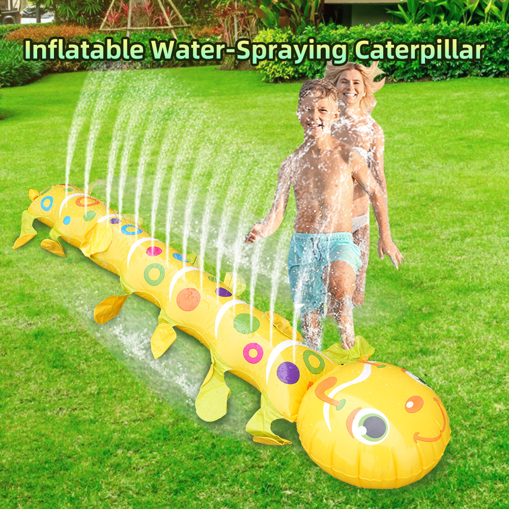 Kids Outdoor Mat - Caterpillar Sprinkler Pad Splash Play Mat