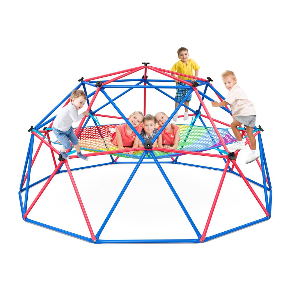 Kids Outdoor Jungle Gym Dome - Climbing Dome with Climbing Cargo Net,