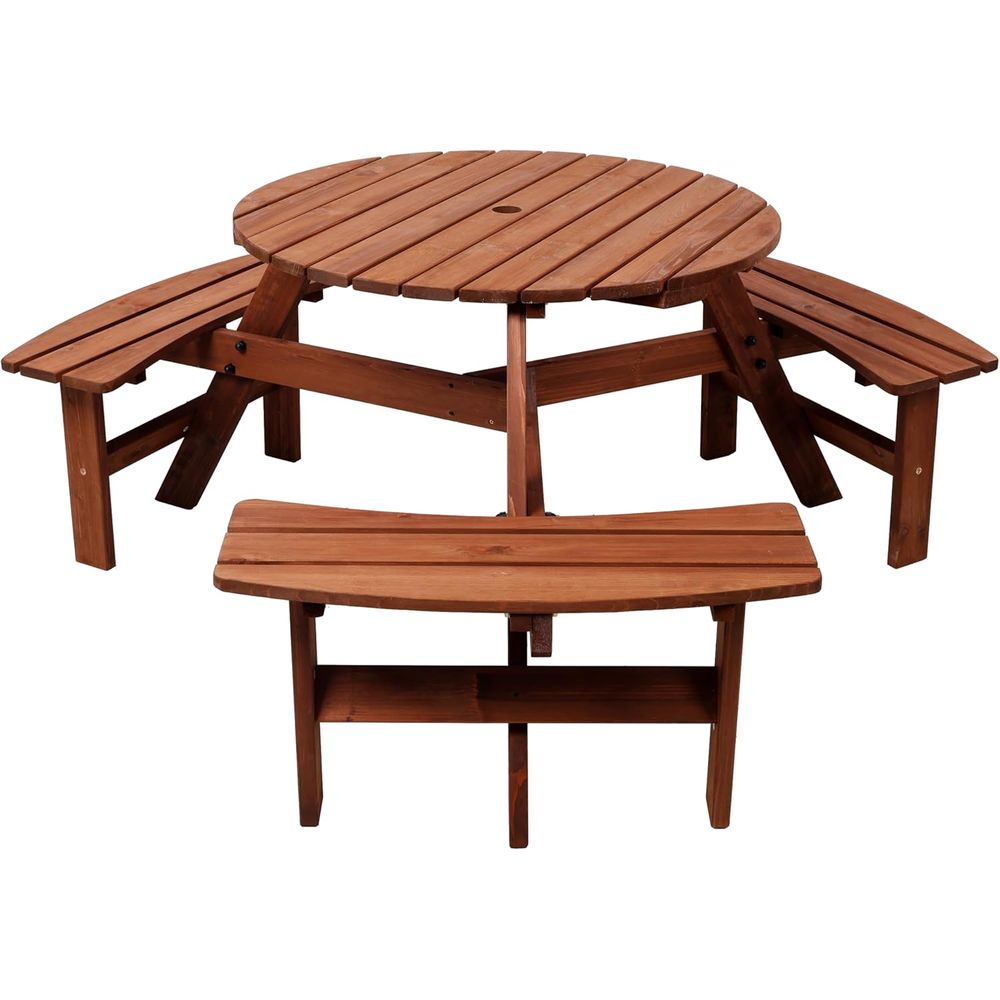Kids Outdoor Dining Set - Kids Picnic Table with 3 Benches,