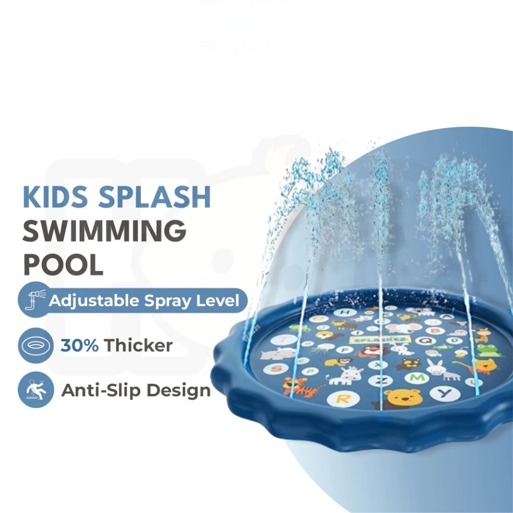 Kids Outdoor Mat - 100/170cm Outdoor Kids Sprinkler Play Pad