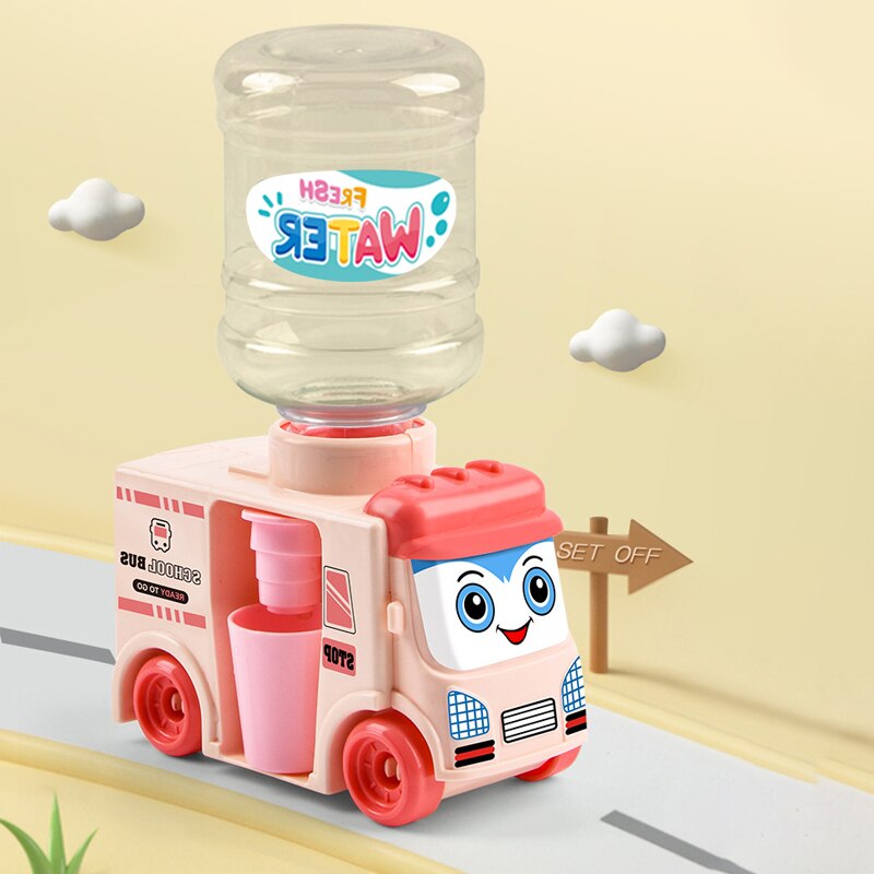 Kids Outdoor Kitchen Set - 1PC Cute Pink Sliding Car Water