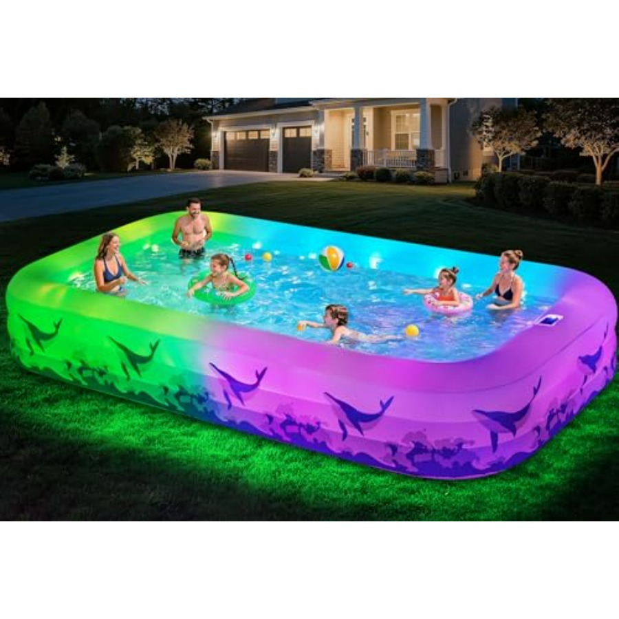 Kids Outdoor Lights - Backyard outdoor inflatable swimming pool for