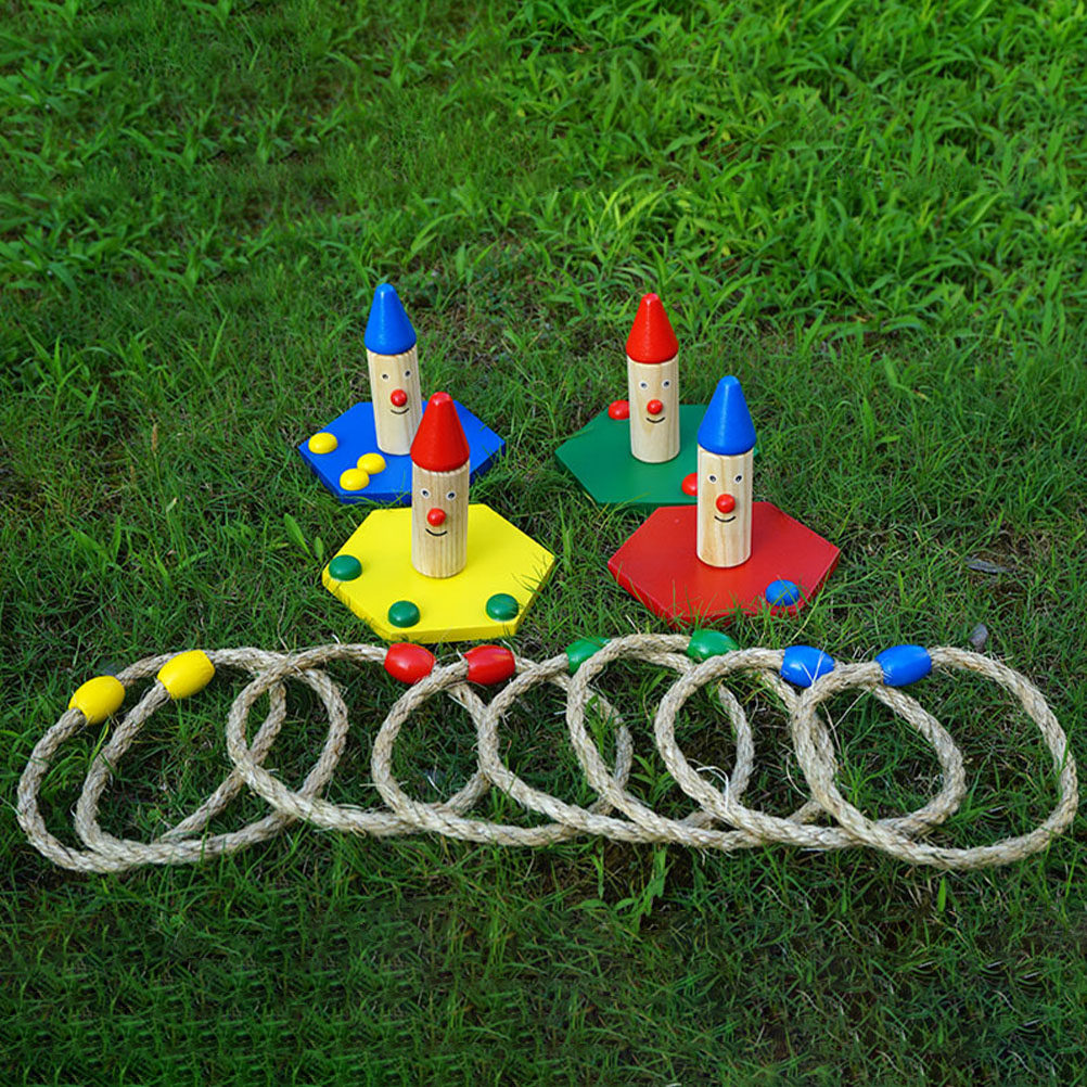 1Set Ring Toss Game Wooden Thr - Kids Outdoor Education recension och pris