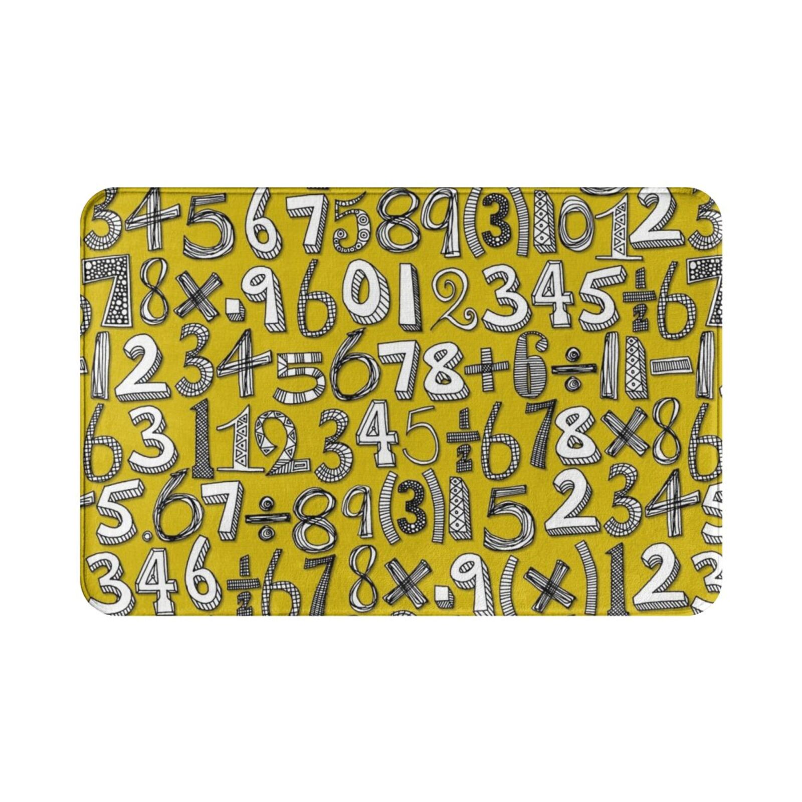 Math Doodle Yellow Carpet Mat  - Kids Outdoor Floor Cushions recension och pris
