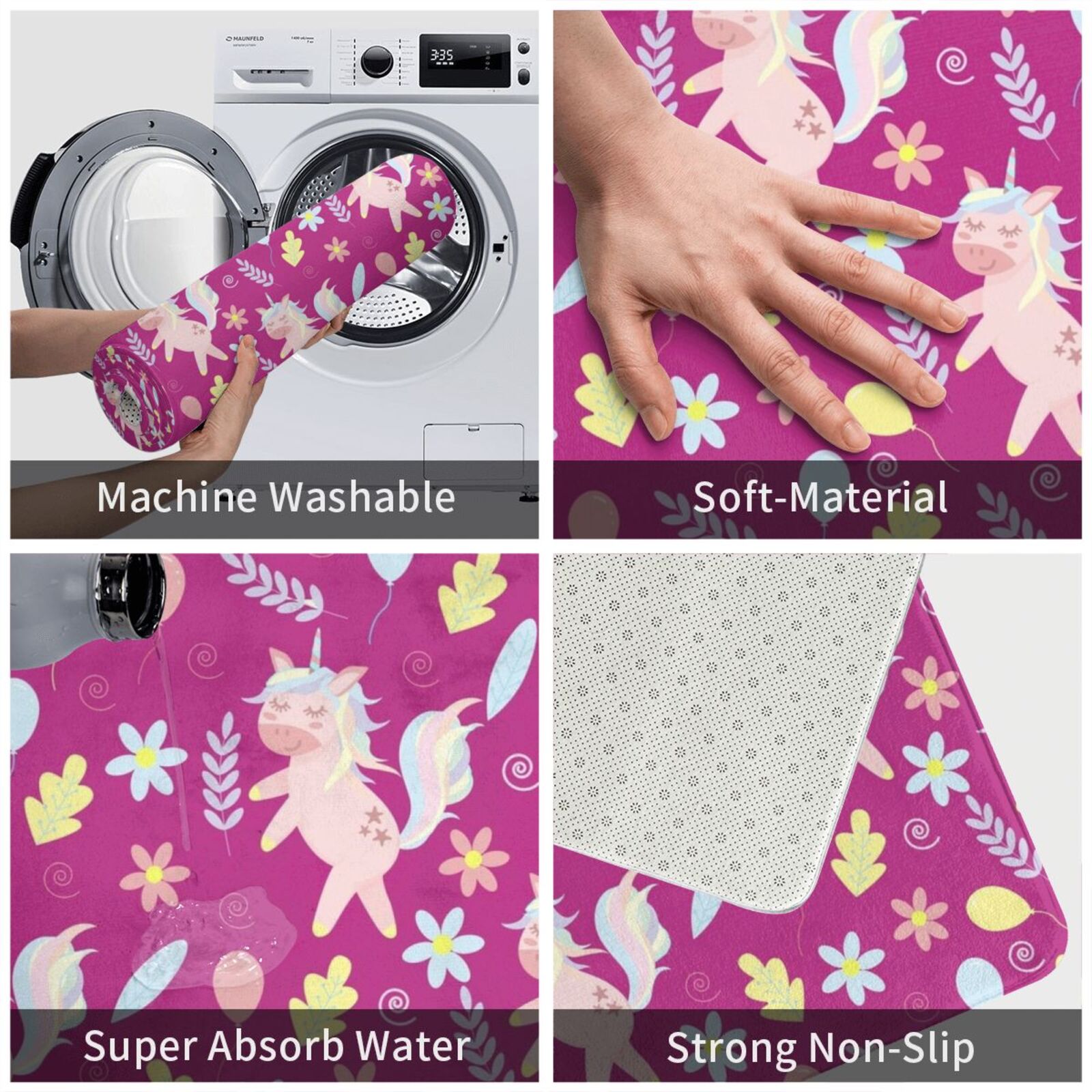 Dancing Unicorn Pattern On Bri - Kids Outdoor Floor Cushions recension och pris