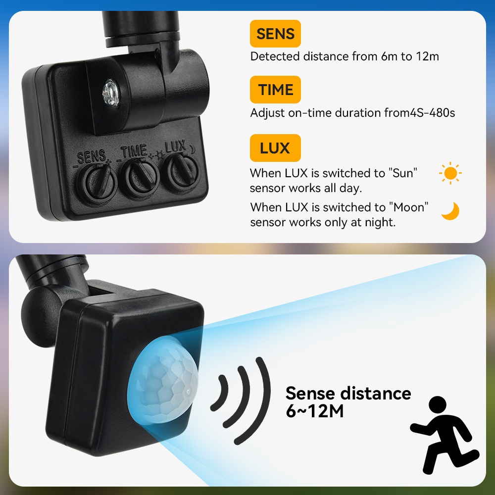 200W LED PIR Motion sensor flo - Balance Beam Outdoor recension och pris