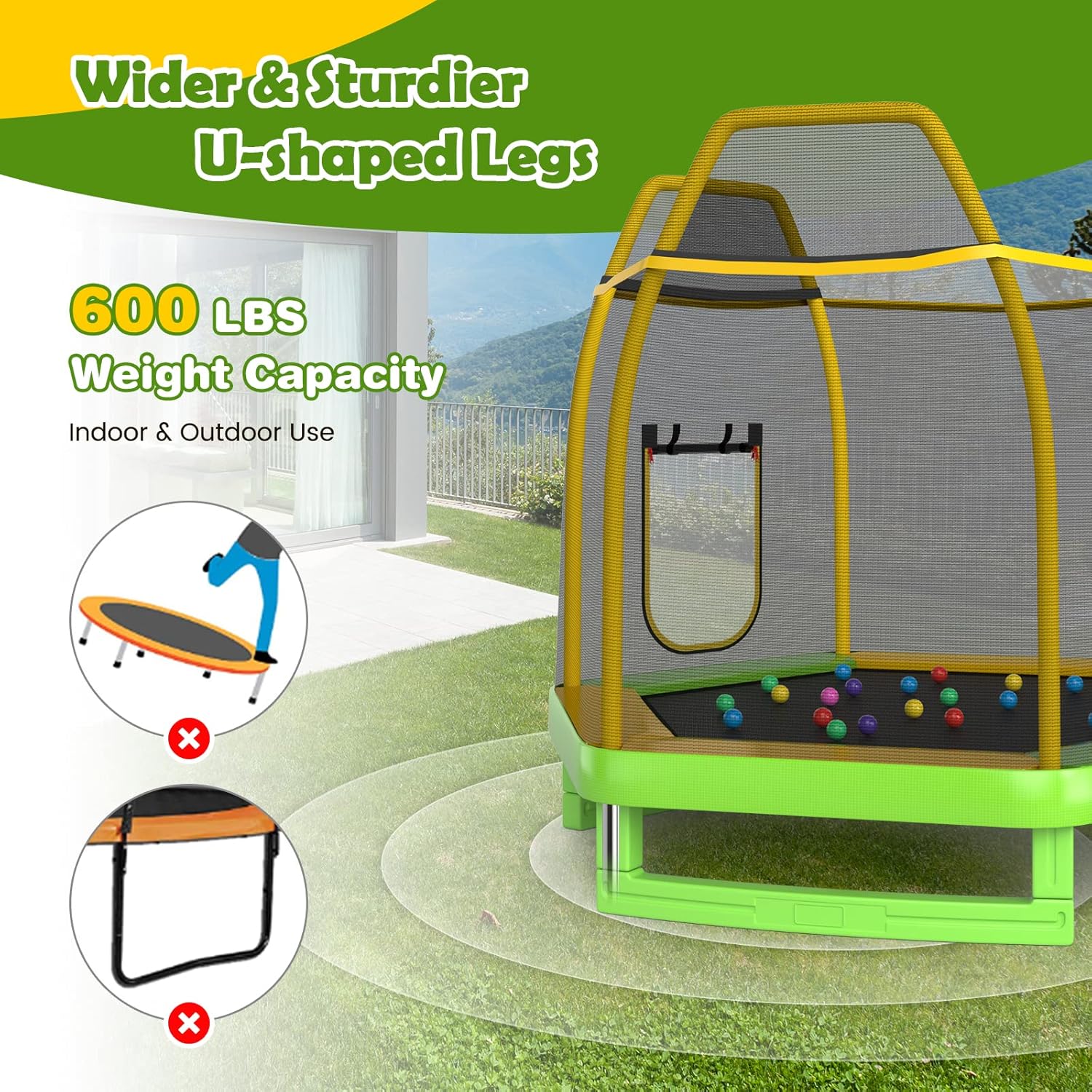 Trampoline for Kids, 7FT Tramp - Kids Outdoor Mat recension och pris