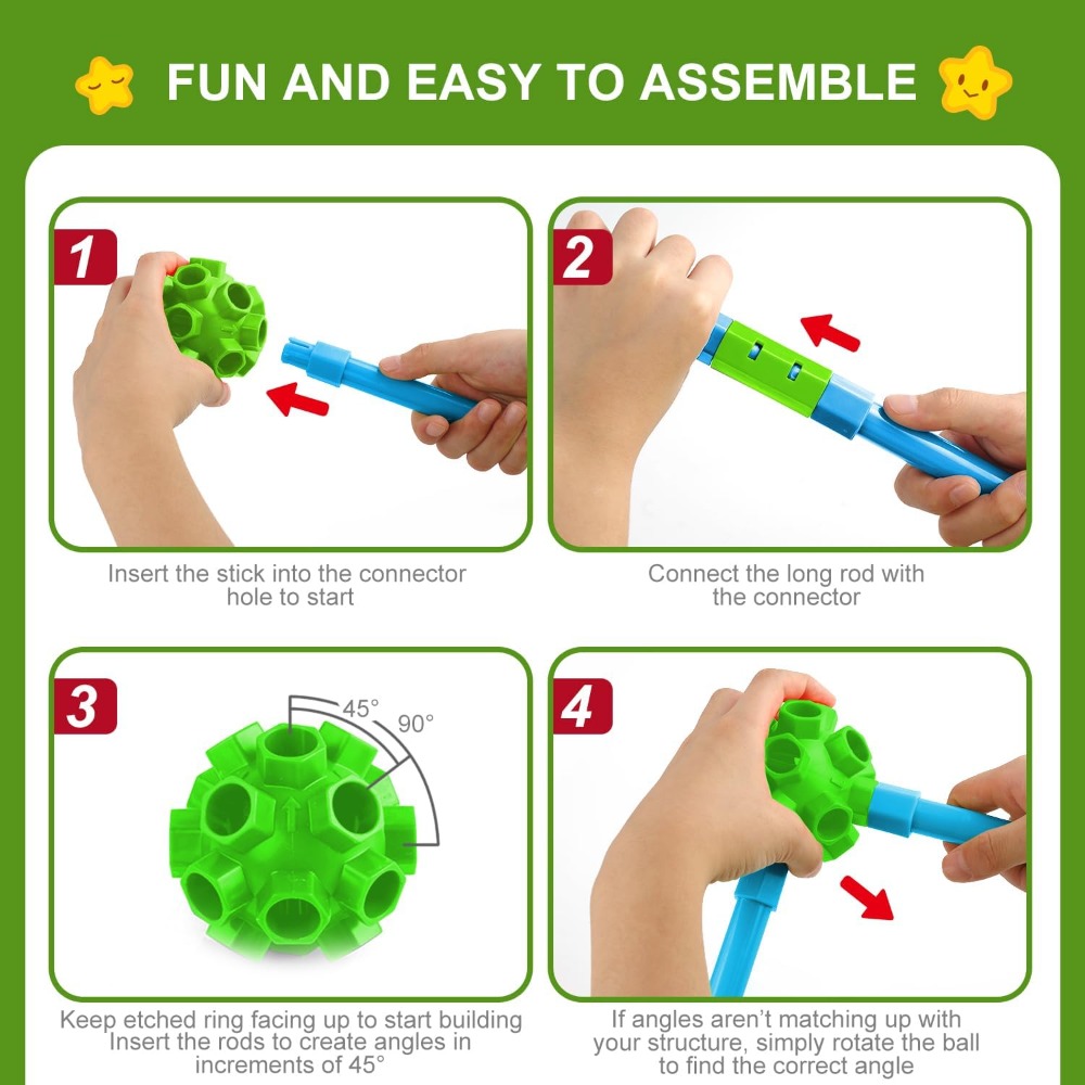 200 Pcs Fort Building Kit for  - Kids Outdoor Toys recension och pris