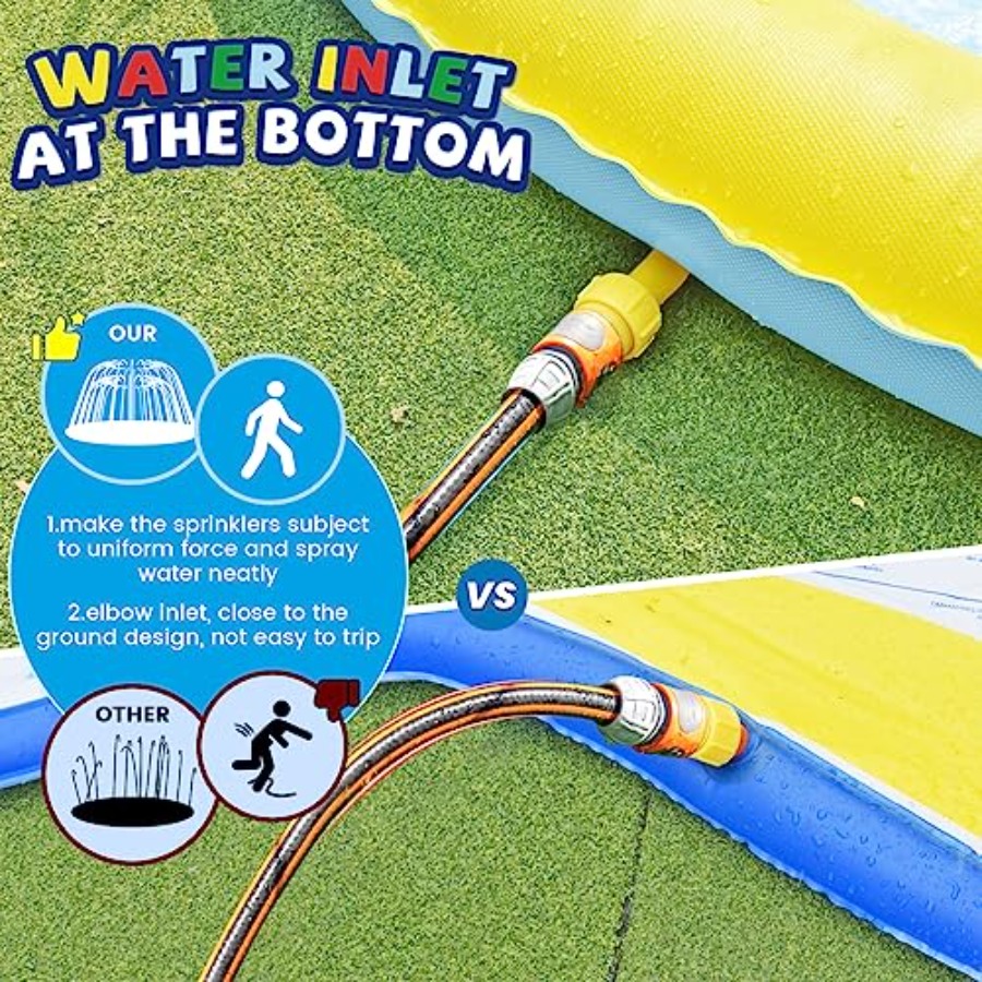 3 FT Large Splash Pad for Ages - Kids Outdoor Water Sprinkler recension och pris