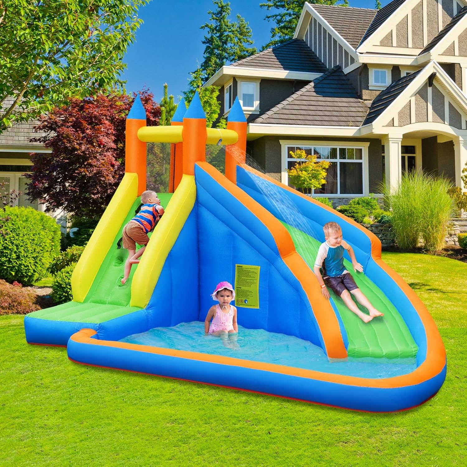 Giant Inflatable Water Park Bo - Kids Outdoor Water Park recension och pris