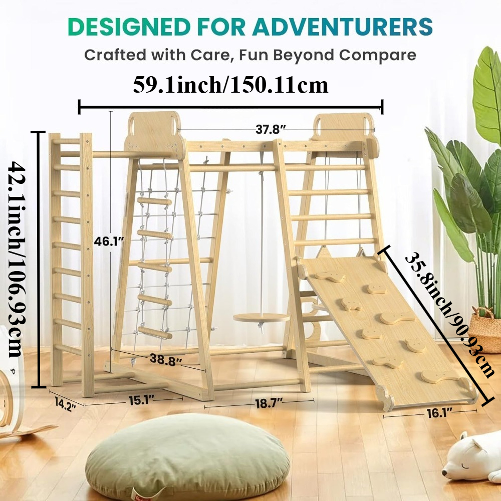 Indoor Jungle Gym 9-in-1 Playg - Kids Outdoor Gym recension och pris
