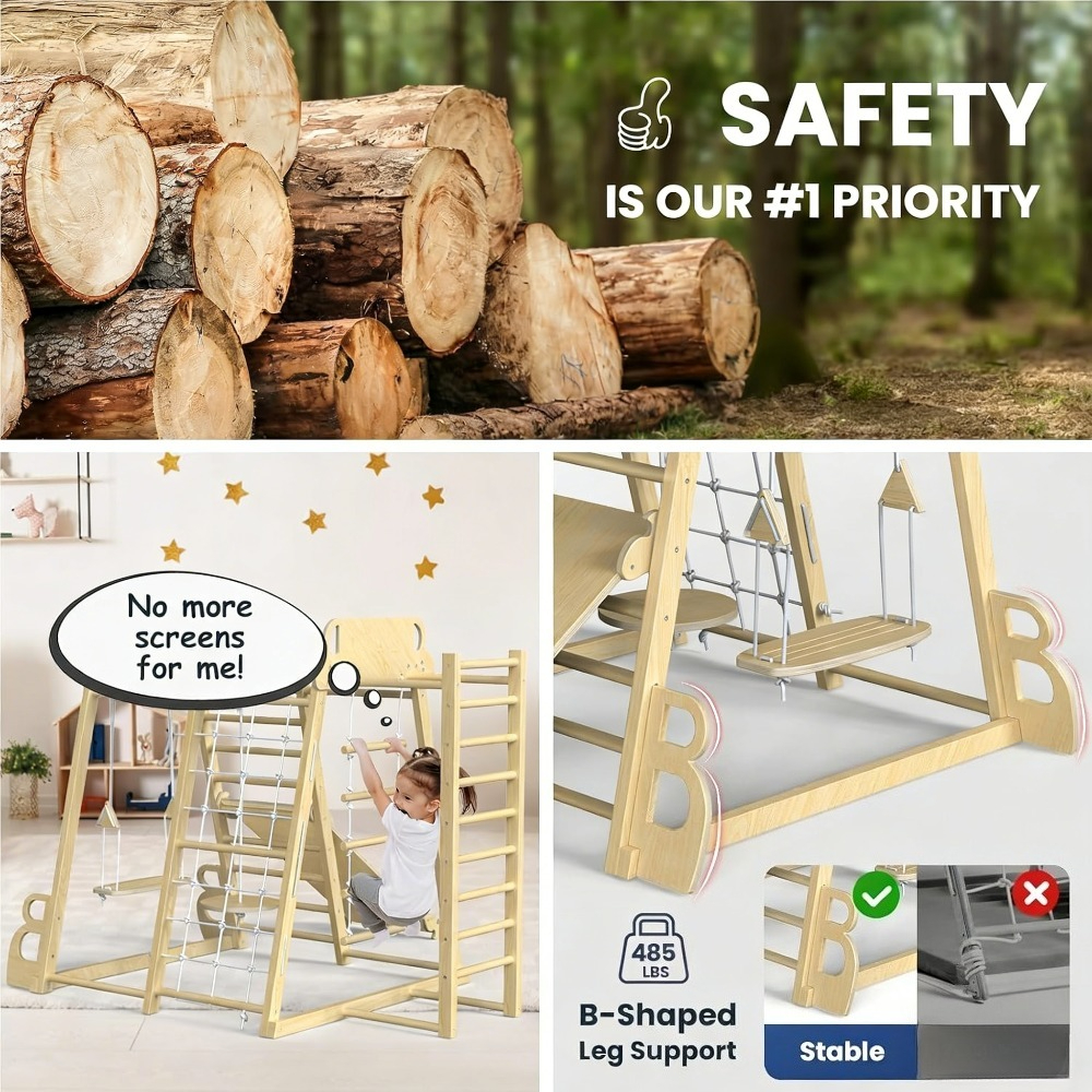 Indoor Jungle Gym 9-in-1 Playg - Kids Outdoor Gym recension och pris