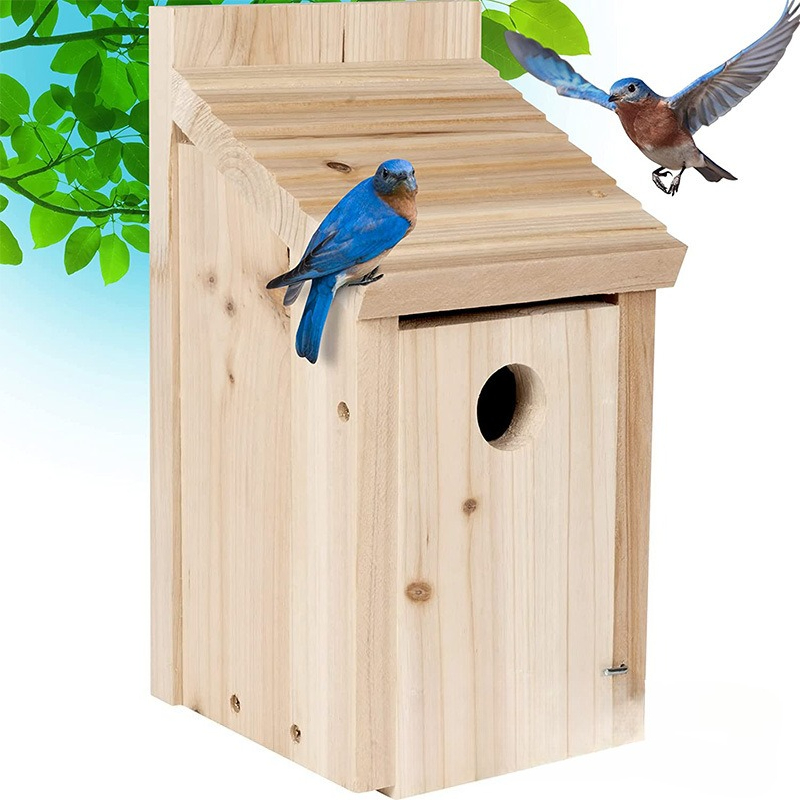 Outdoor Wooden Bird House Nest - Kids Outdoor Garden Toys recension och pris