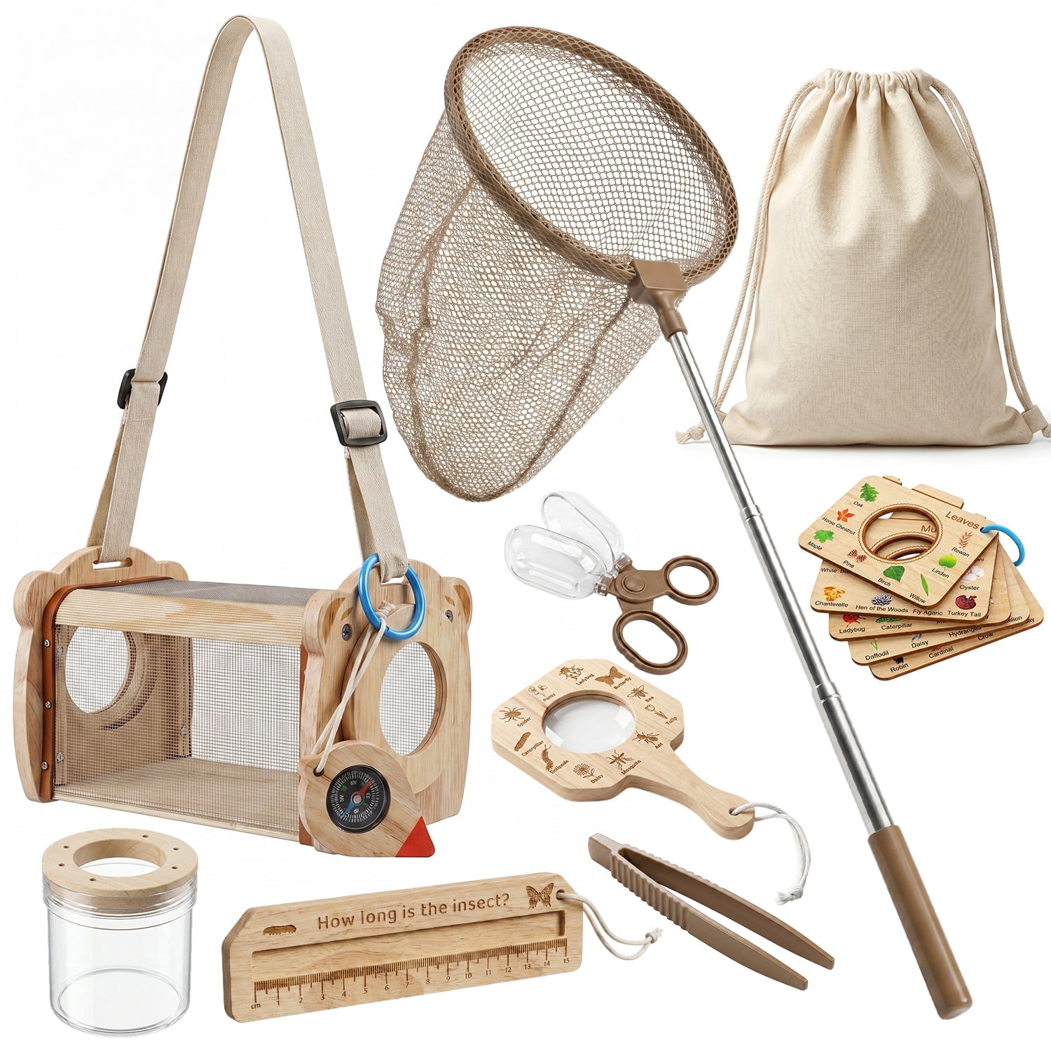 Wooden Bug Catching Kit With T - Kids Outdoor Education recension och pris
