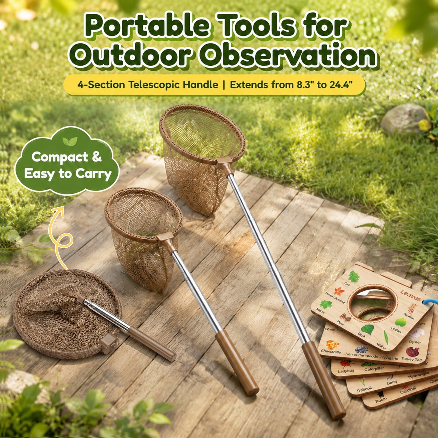 Wooden Bug Catching Kit With T - Kids Outdoor Education recension och pris