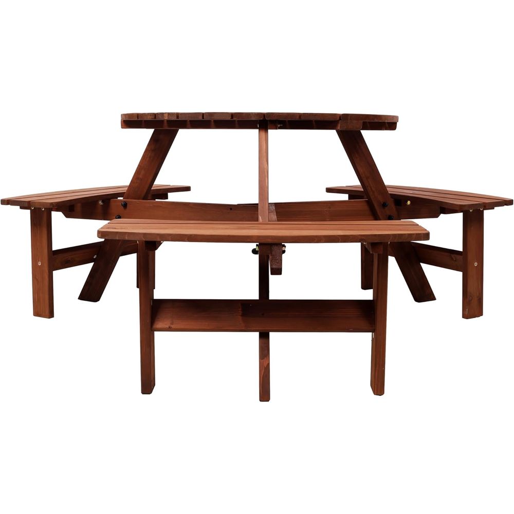 Kids Picnic Table with 3 Bench - Kids Outdoor Dining Set recension och pris