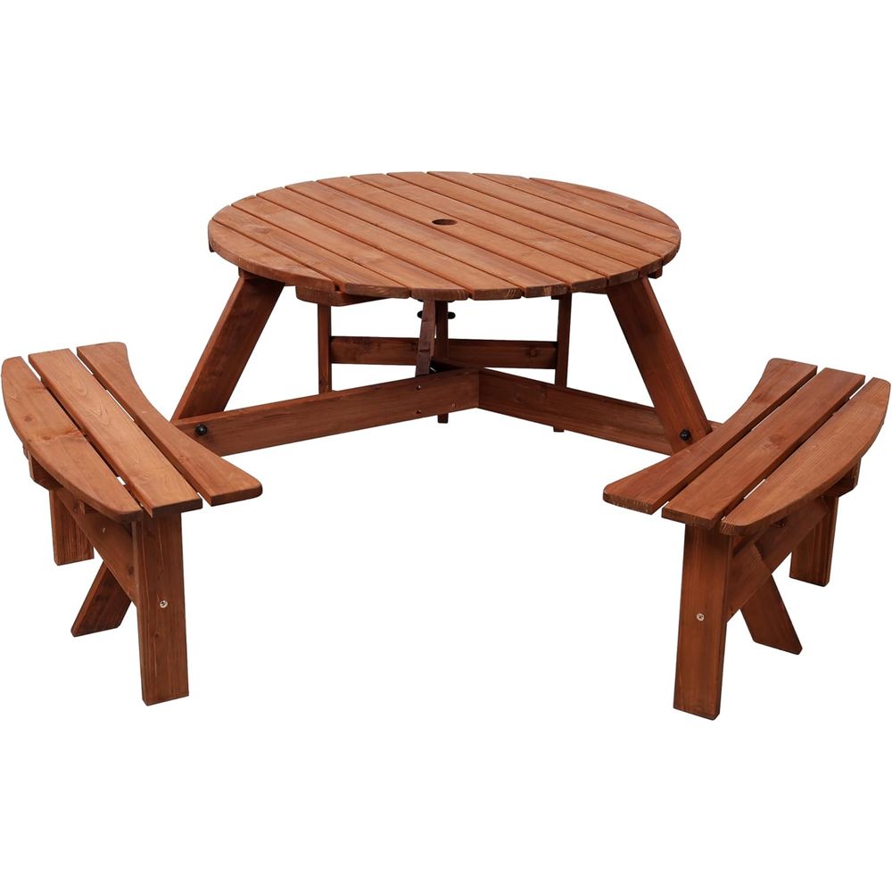 Kids Picnic Table with 3 Bench - Kids Outdoor Dining Set recension och pris