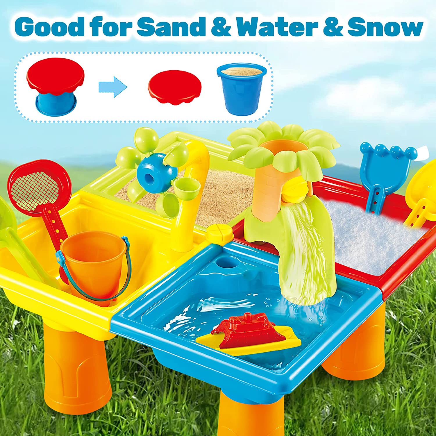 Beach Table Sand Play Toys Chi - Kids Outdoor Clubhouse recension och pris