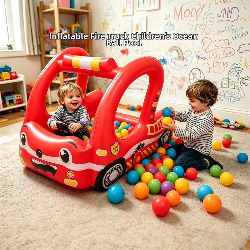 Inflatable Fire Truck with Bal - Outdoor Kids In An Indoor World recension och pris