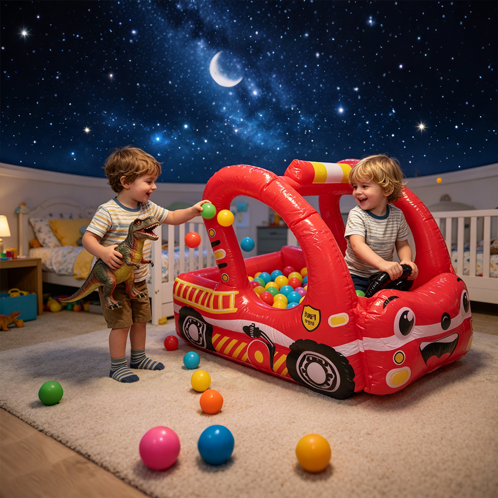Inflatable Fire Truck with Bal - Outdoor Kids In An Indoor World recension och pris