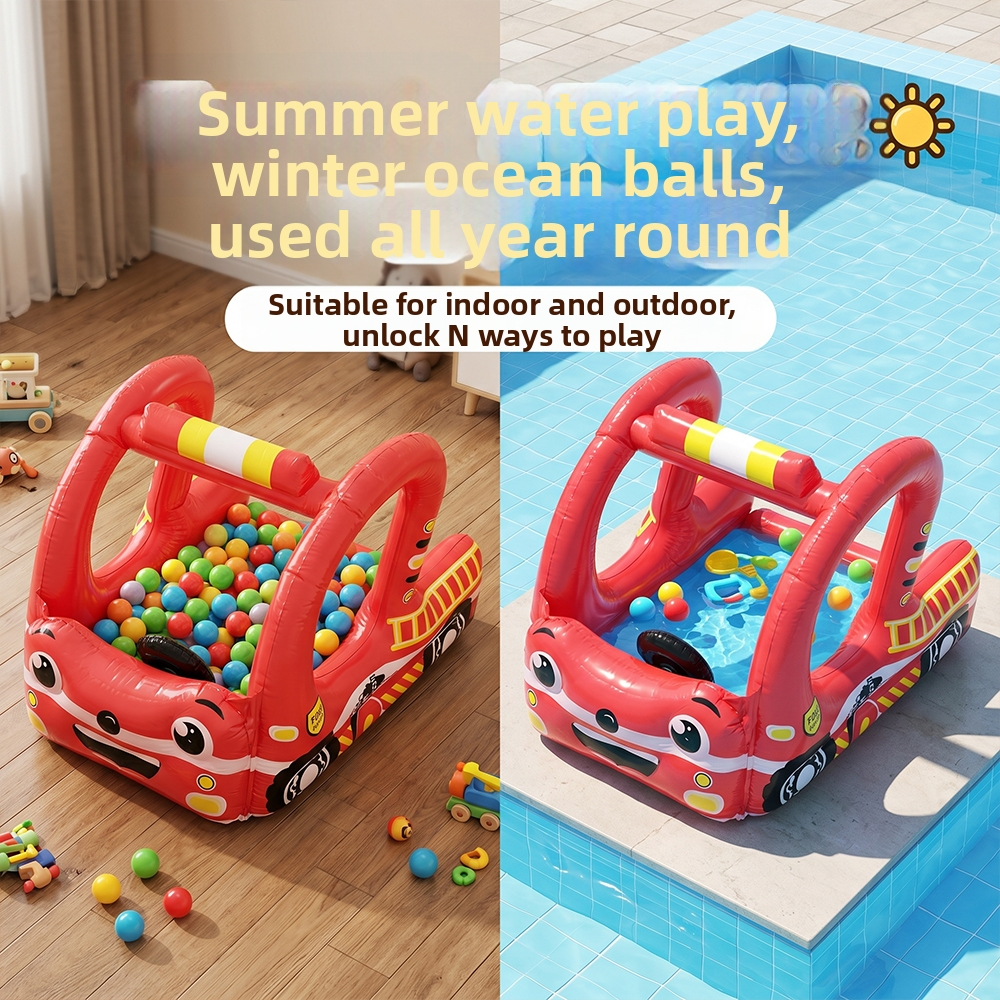 Inflatable Fire Truck with Bal - Outdoor Kids In An Indoor World recension och pris