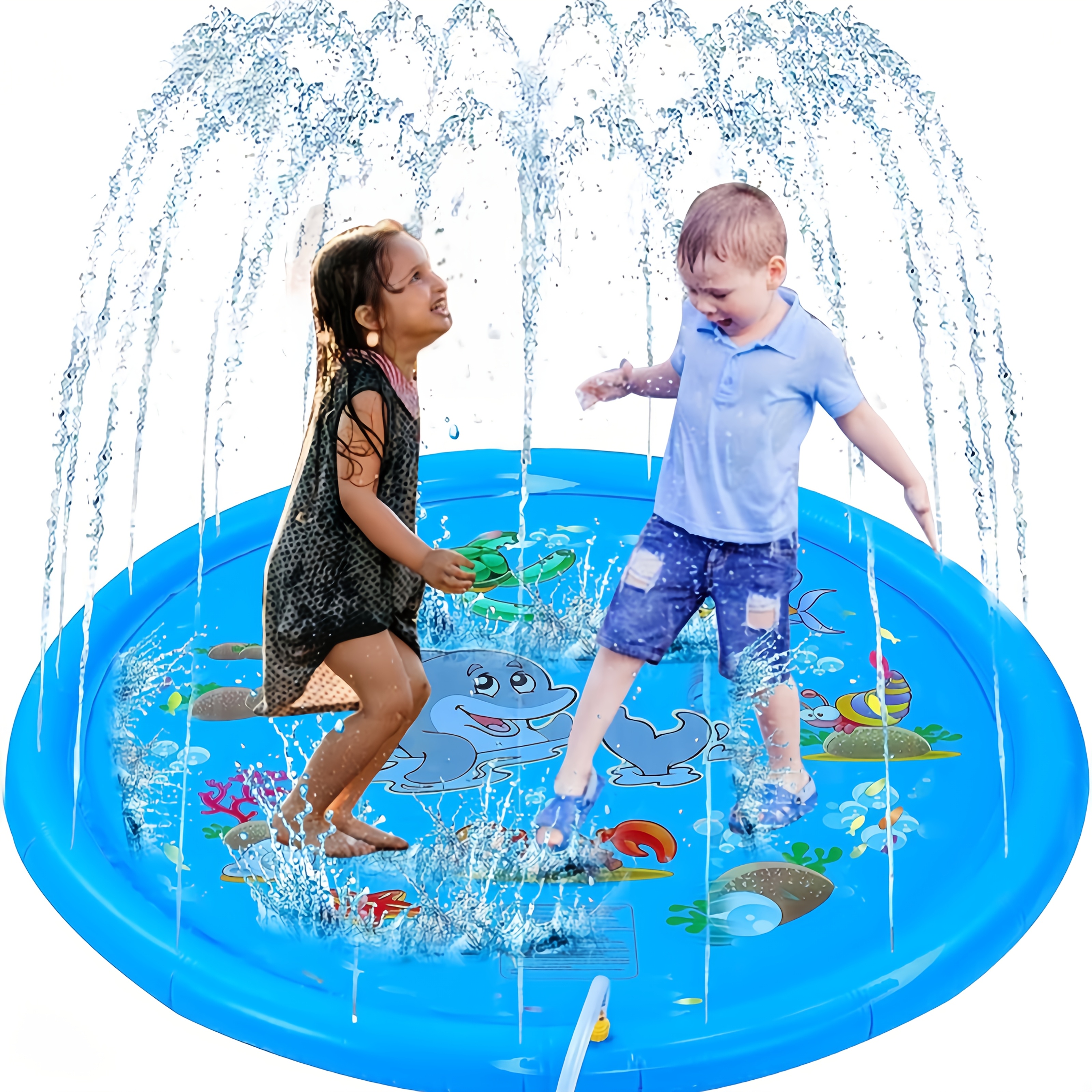PVC Inflatable Splash Pad Spri - Kids Outdoor Water Sprinkler recension och pris