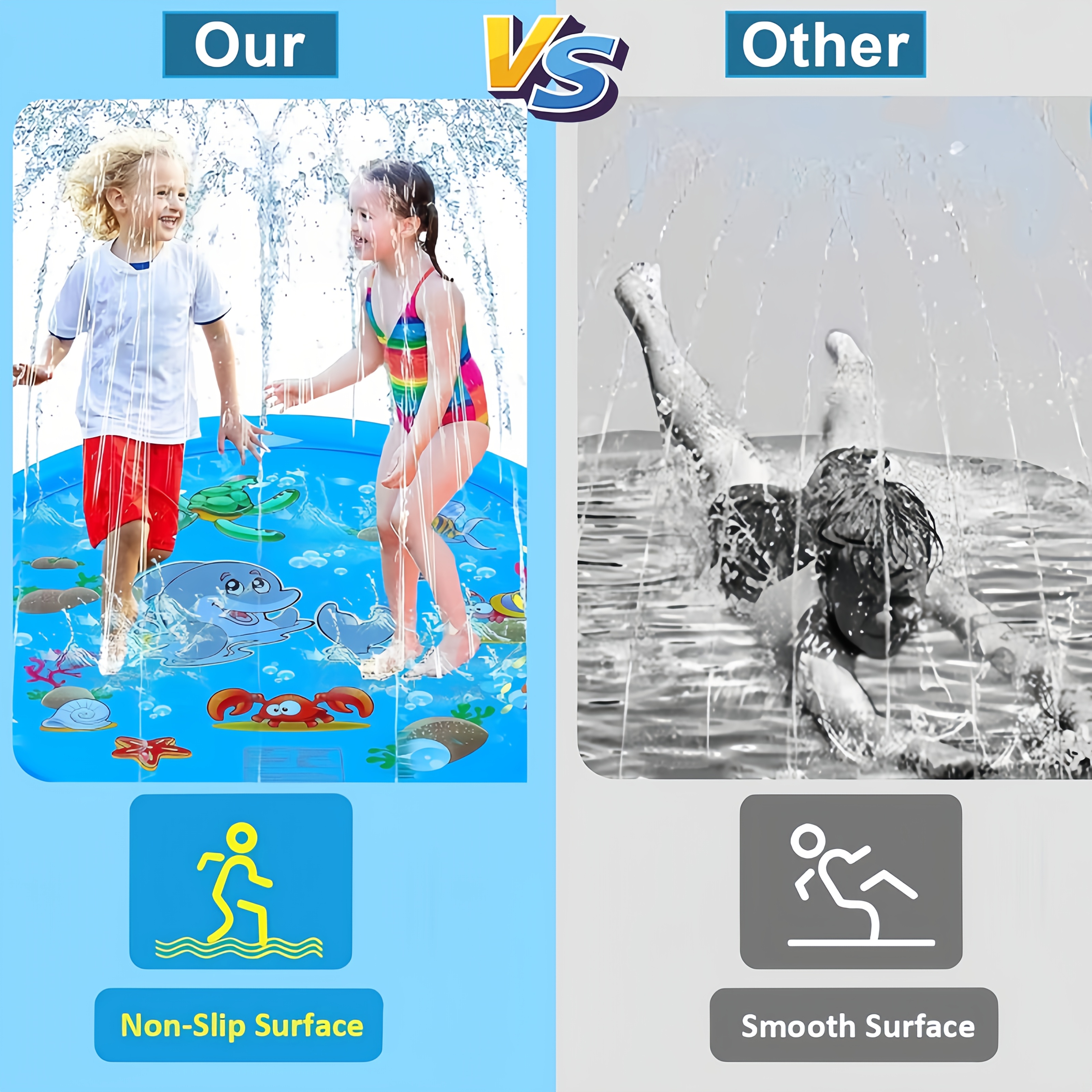 PVC Inflatable Splash Pad Spri - Kids Outdoor Water Sprinkler recension och pris