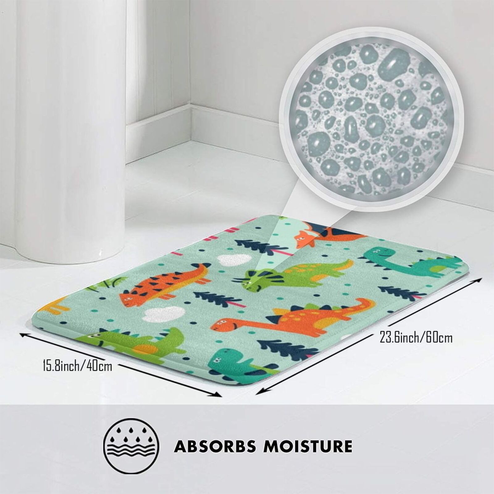 Dino Pattern 2 Soft Non-Slip M - Kids Outdoor Floor Cushions recension och pris