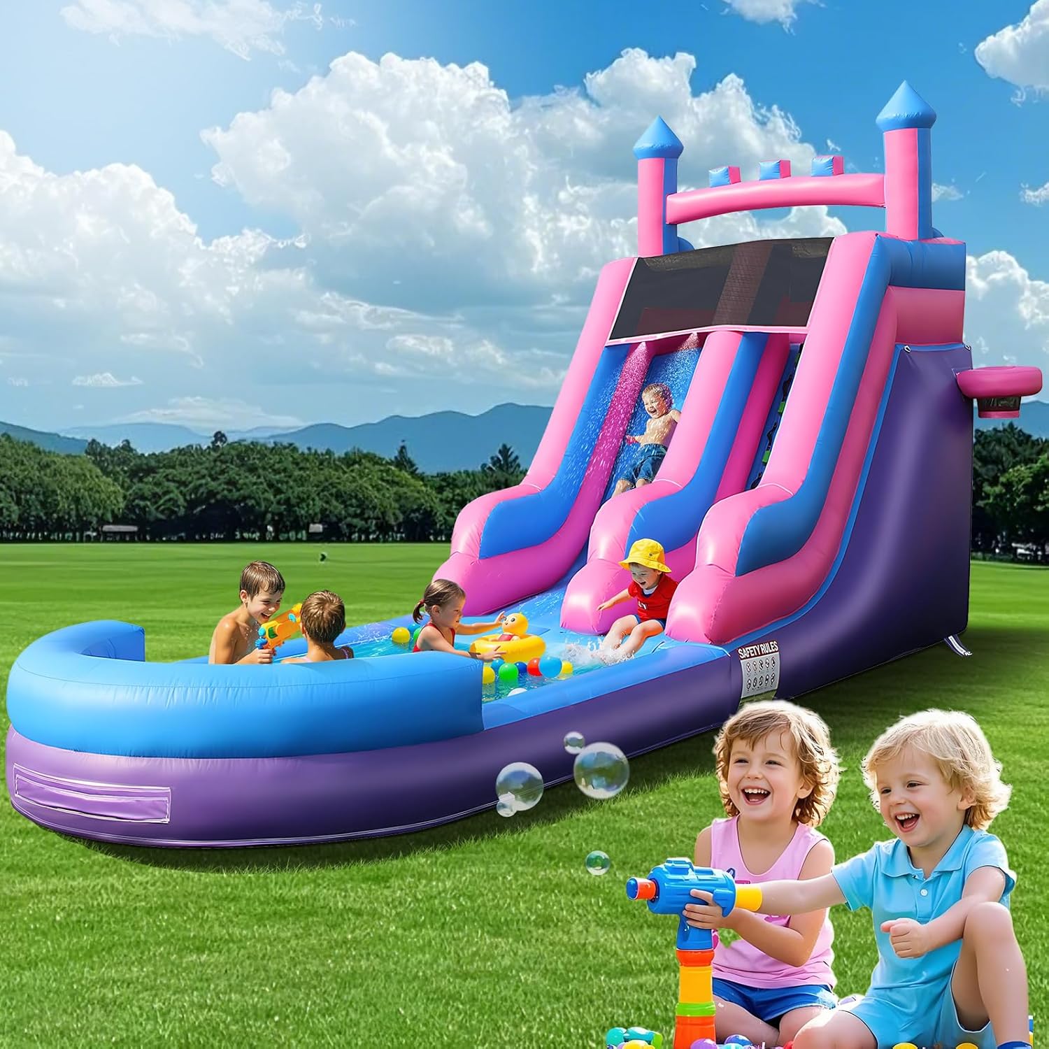 26.2 FT Heavy Duty Inflatable  - Kids Outdoor Water Park recension och pris