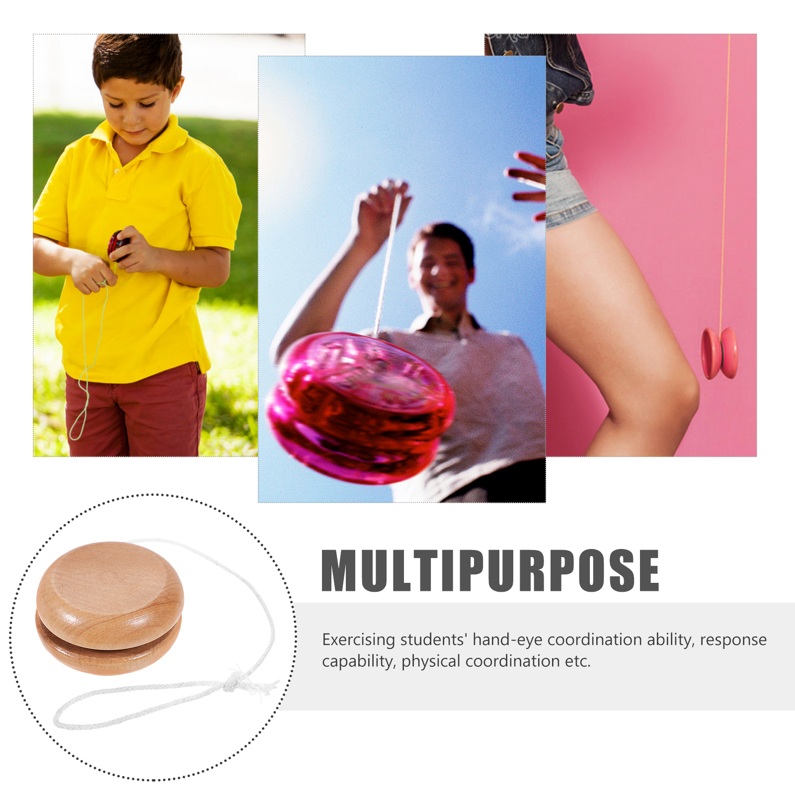 Wooden Yo-yo Toys Balls Ordina - Kids Outdoor Dome recension och pris