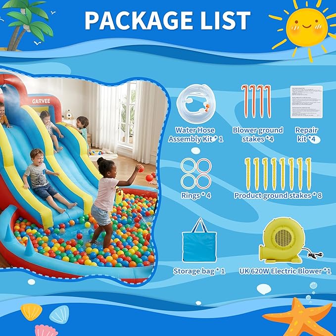 All-Season 8-in-1 Inflatable W - Kids Outdoor Water Park recension och pris