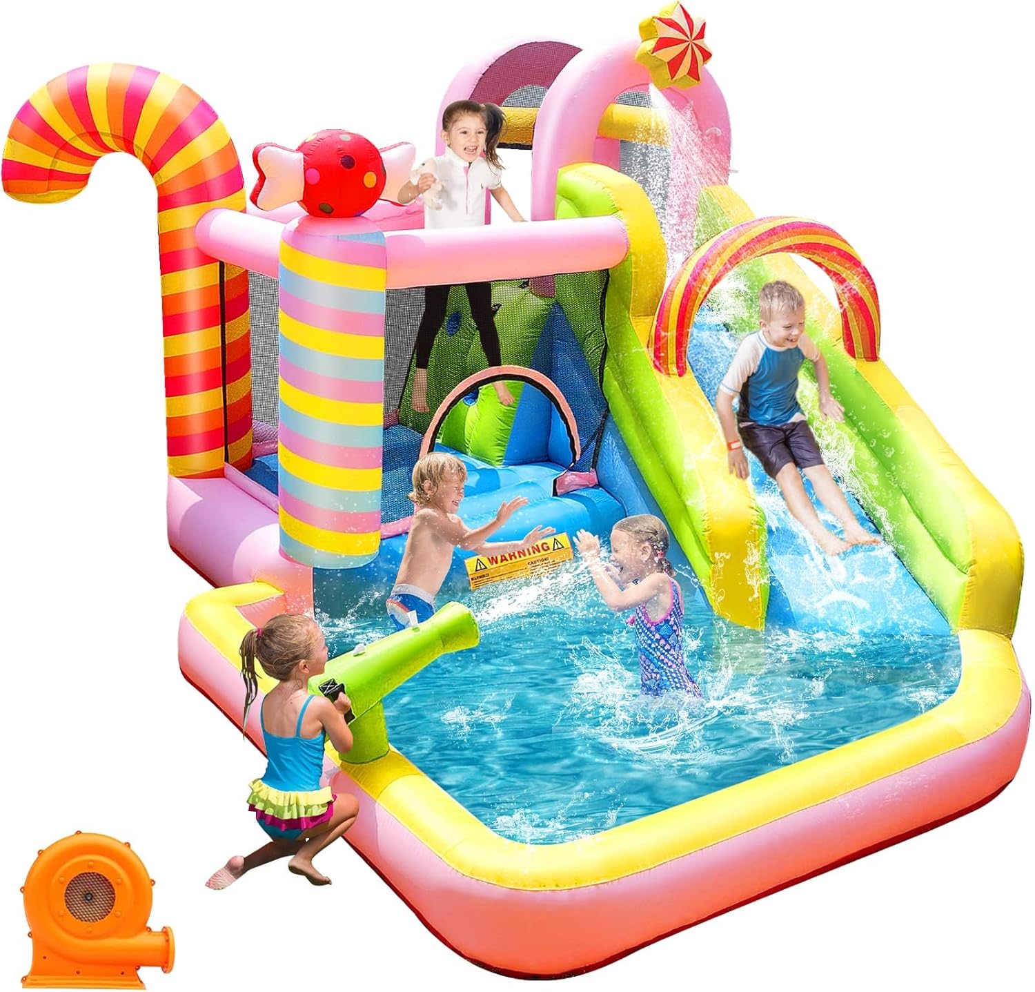 Kids Inflatable Water Slide Bo - Kids Outdoor Water Park recension och pris