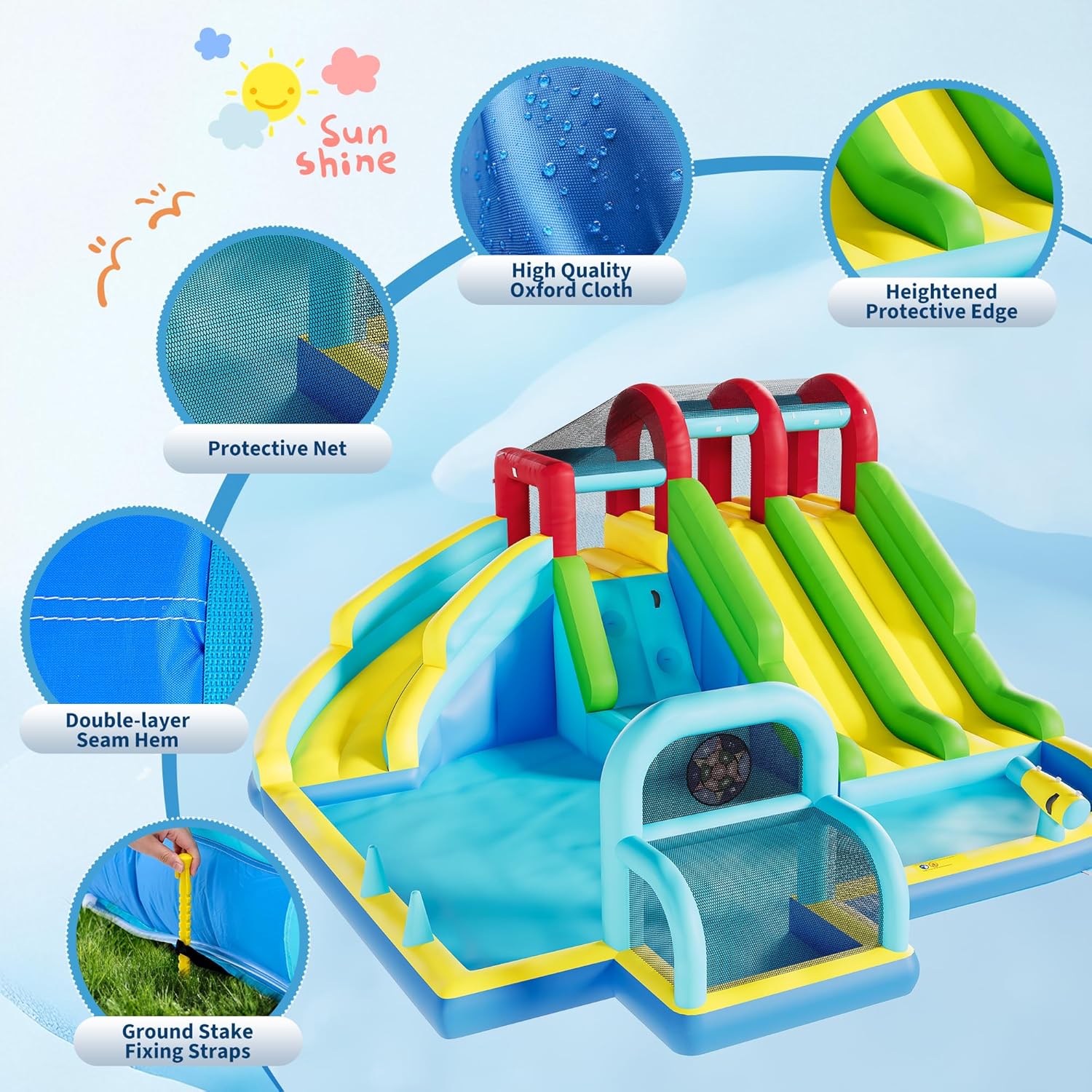 Inflatable Bounce House Oxford - Outdoor Kids In An Indoor World recension och pris