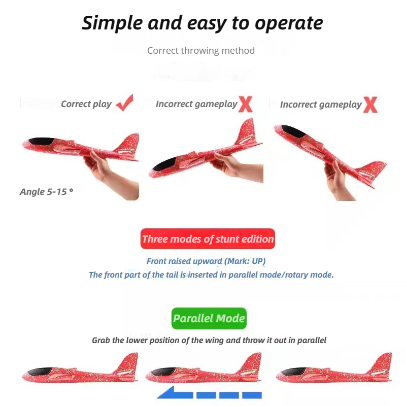48cm Large Foam Airplane Child - Kids Outdoor Equipment recension och pris