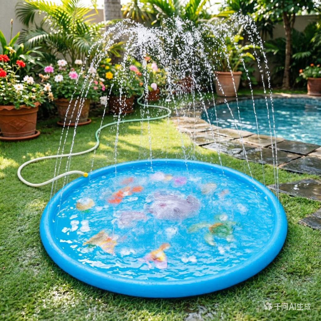 Large Round Water Spray Mat, C - Kids Outdoor Mat recension och pris