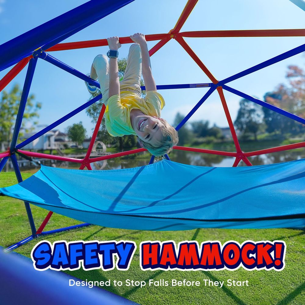 10FT Climbing Dome with Hammoc - Kids Outdoor Jungle Gym Dome recension och pris
