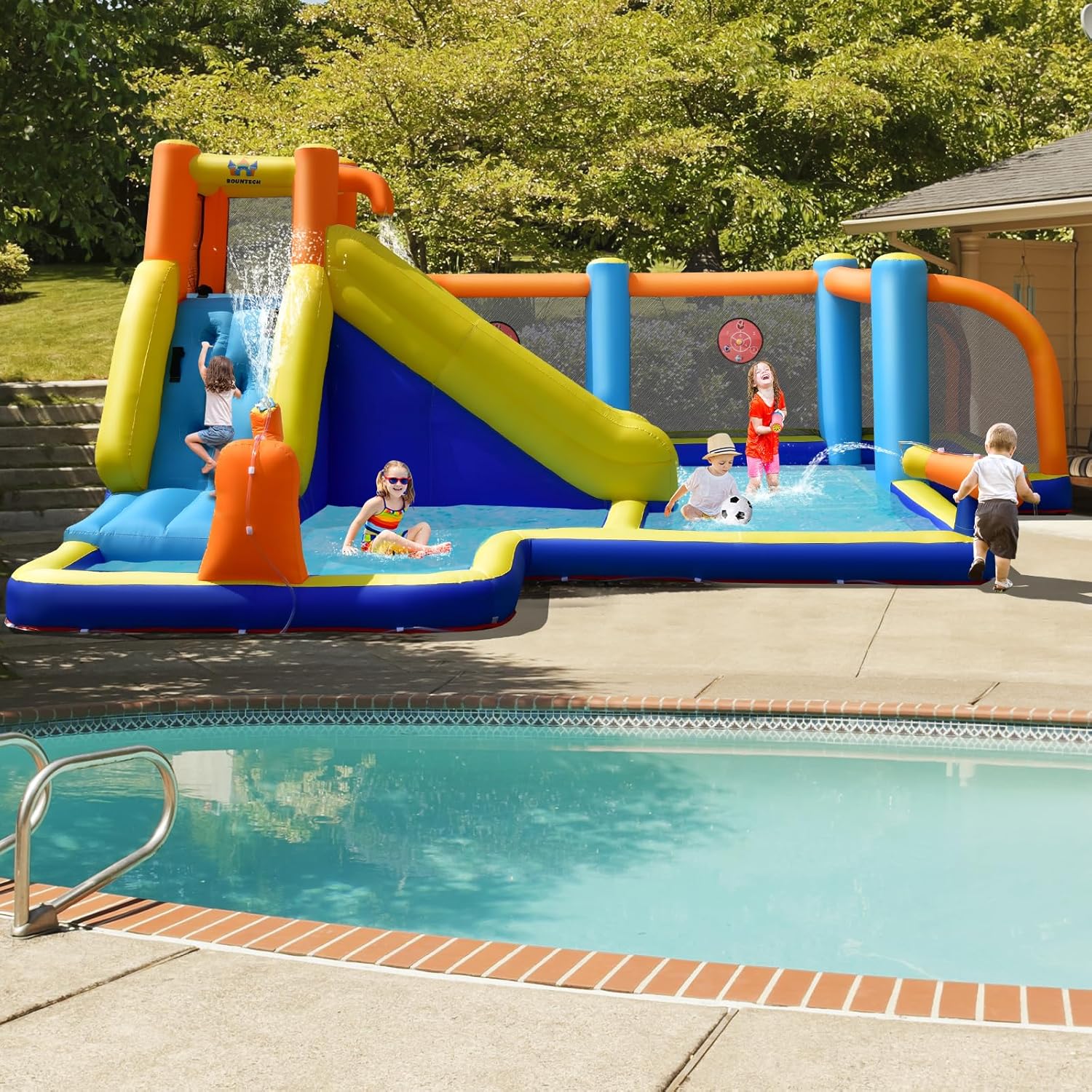 Giant Inflatable Water Slide B - Kids Outdoor Water Park recension och pris