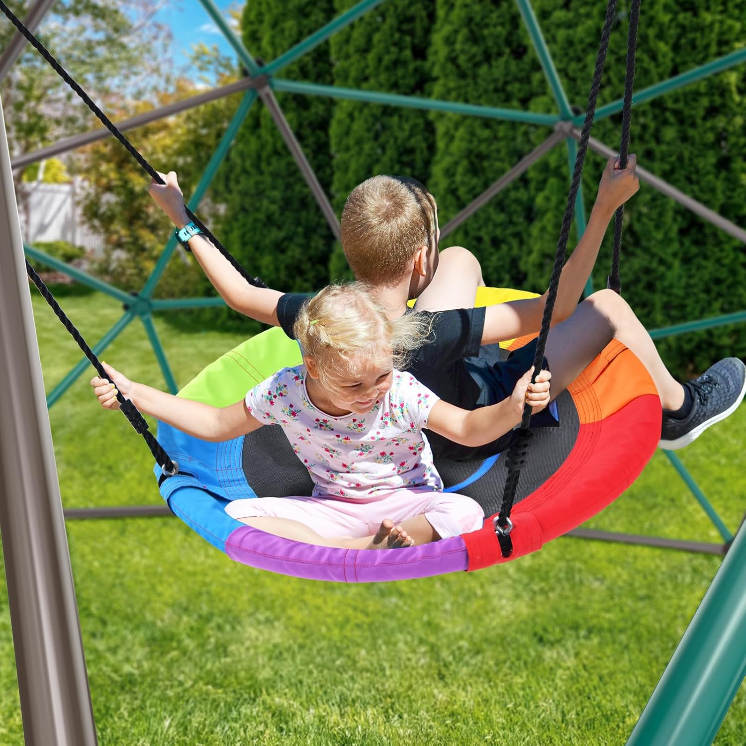 Hapfan 10 ft Climbing Dome Swi - Kids Outdoor Jungle Gym Dome recension och pris