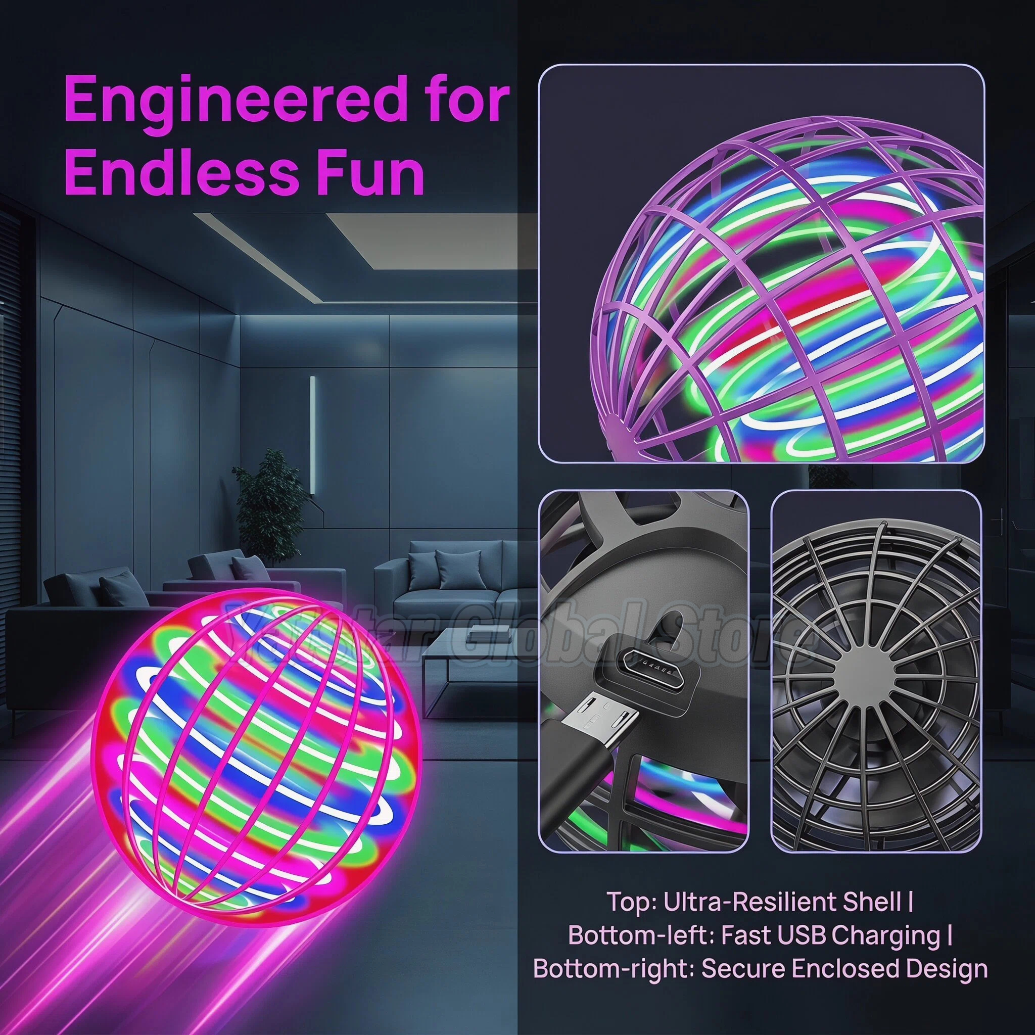 2026 New Hand Controlled Flyin - Kids Outdoor Dome recension och pris