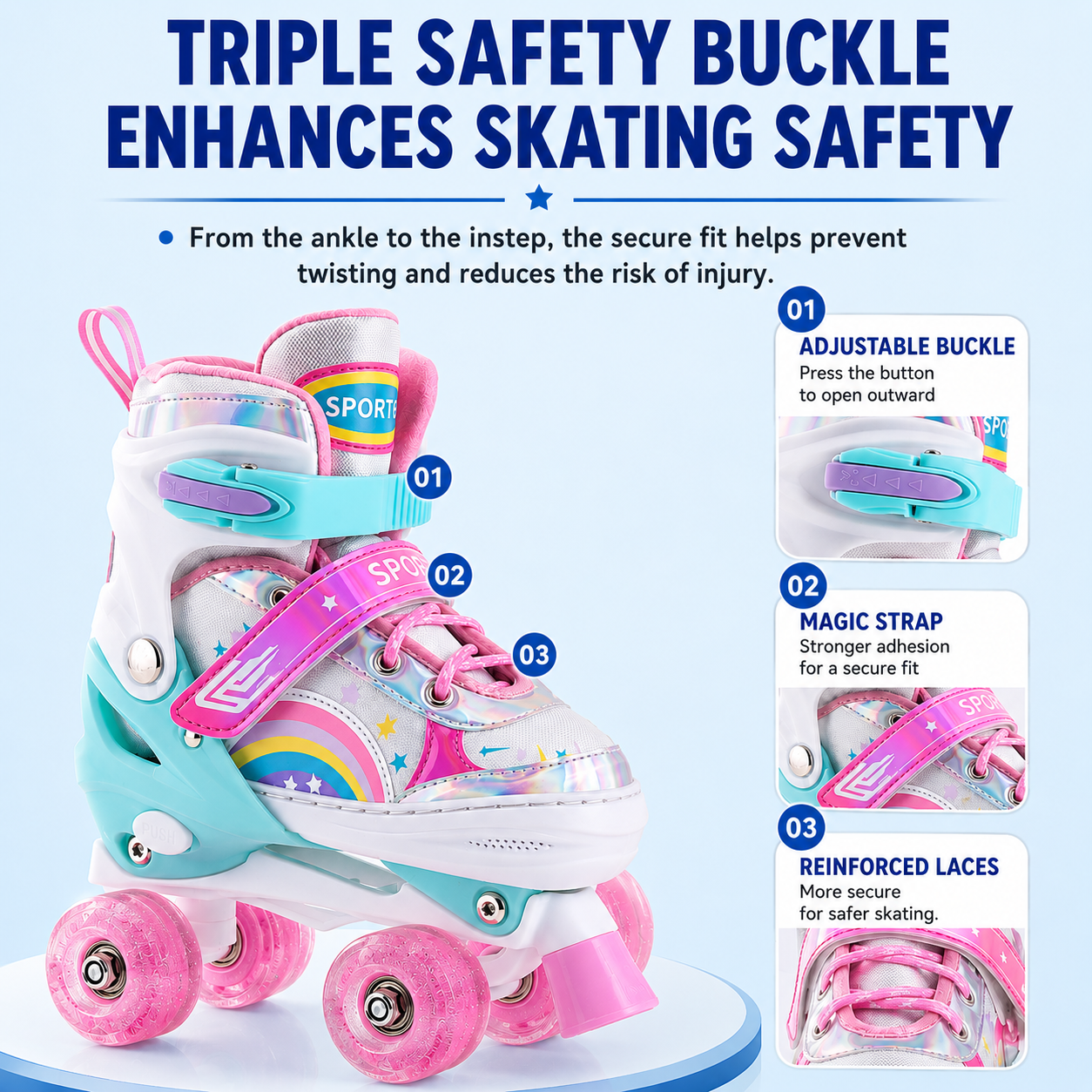 Kids Adjustable Roller Skates  - Kids Outdoor Lights recension och pris
