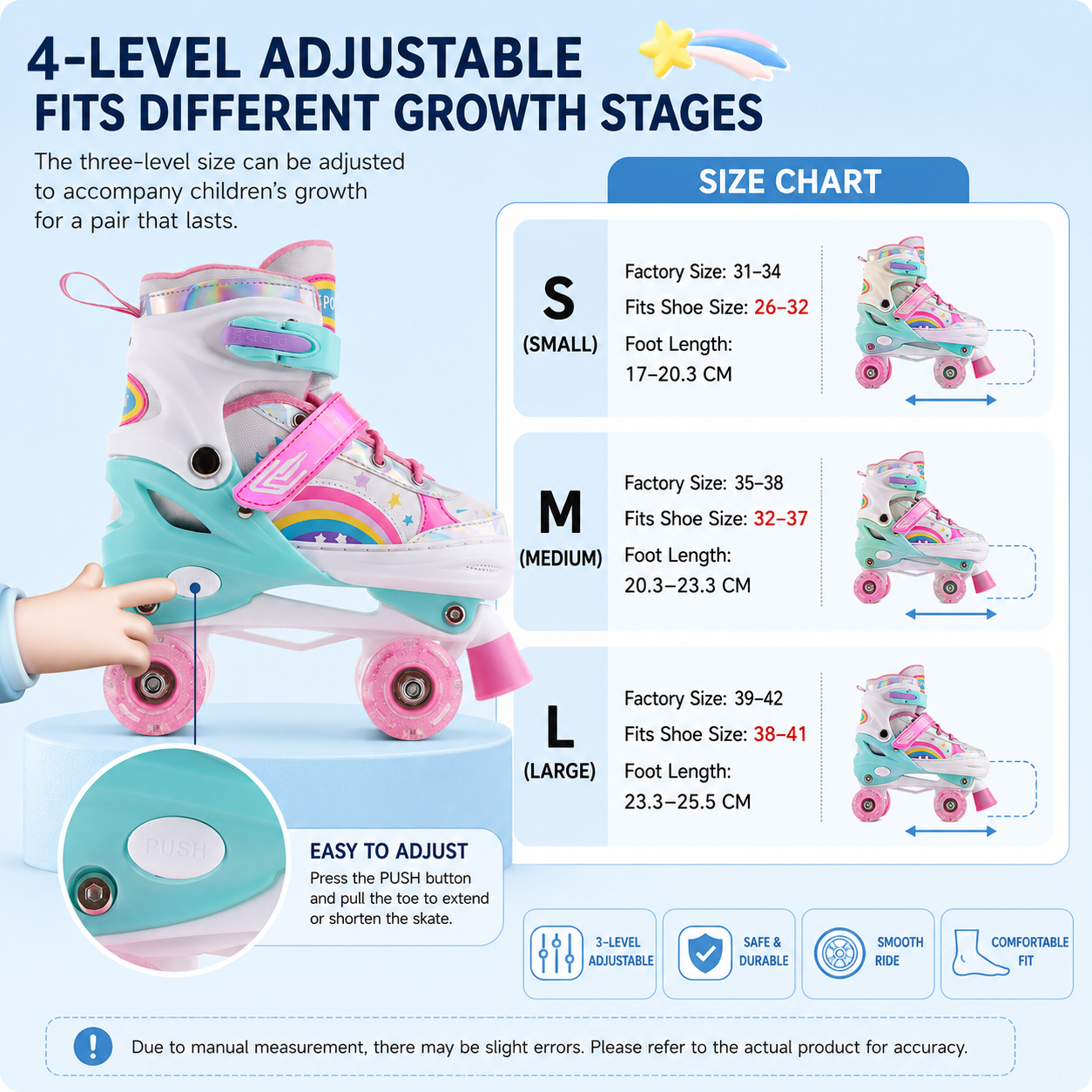 Kids Adjustable Roller Skates  - Kids Outdoor Lights recension och pris