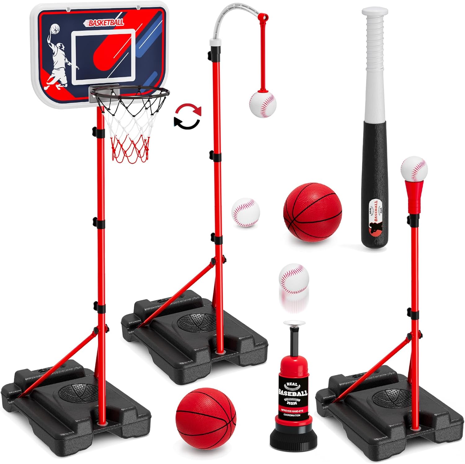 4-in-1 Kids Basketball Hoop &  - Kids Outdoor Toys recension och pris
