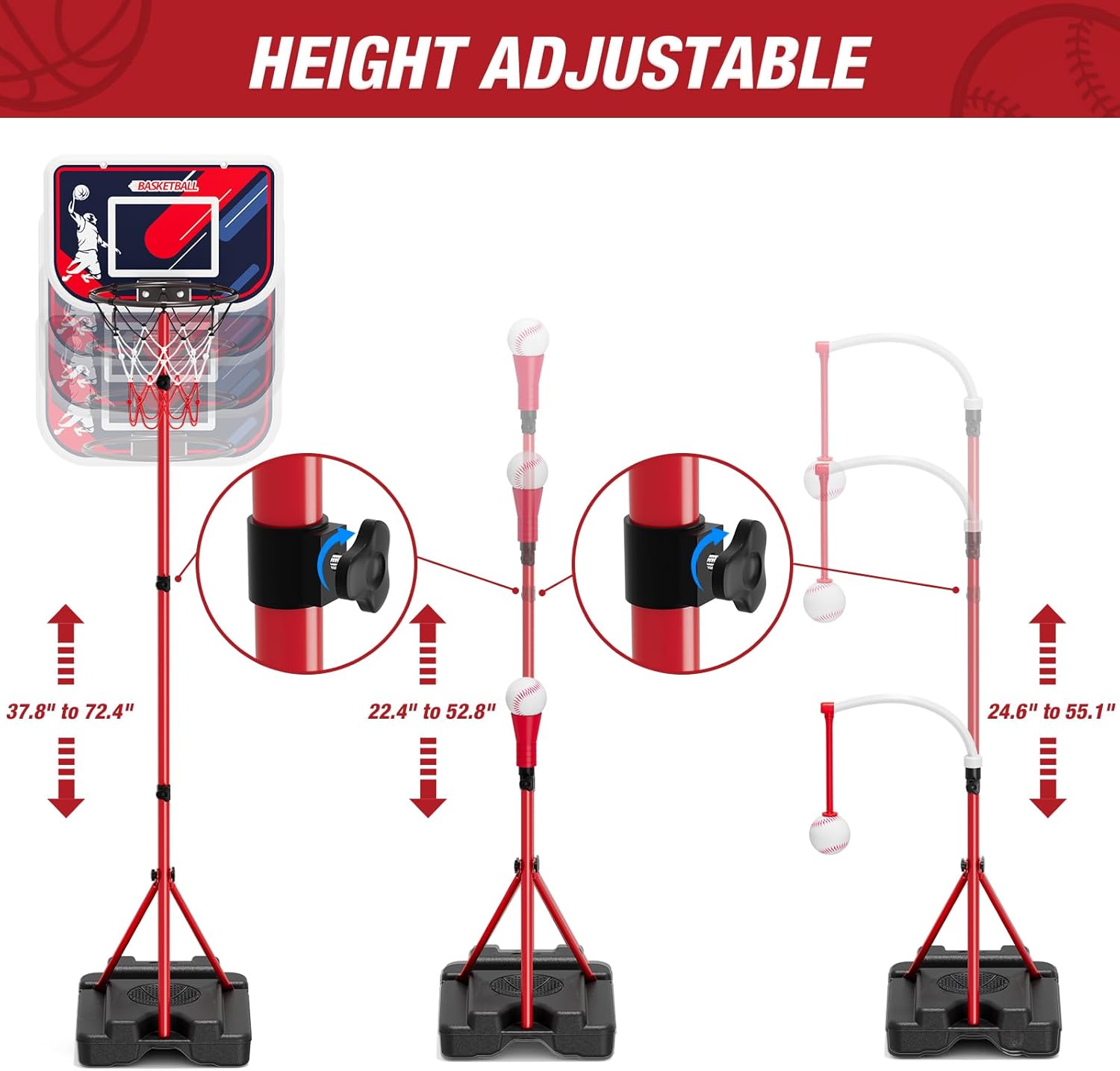4-in-1 Kids Basketball Hoop &  - Kids Outdoor Toys recension och pris