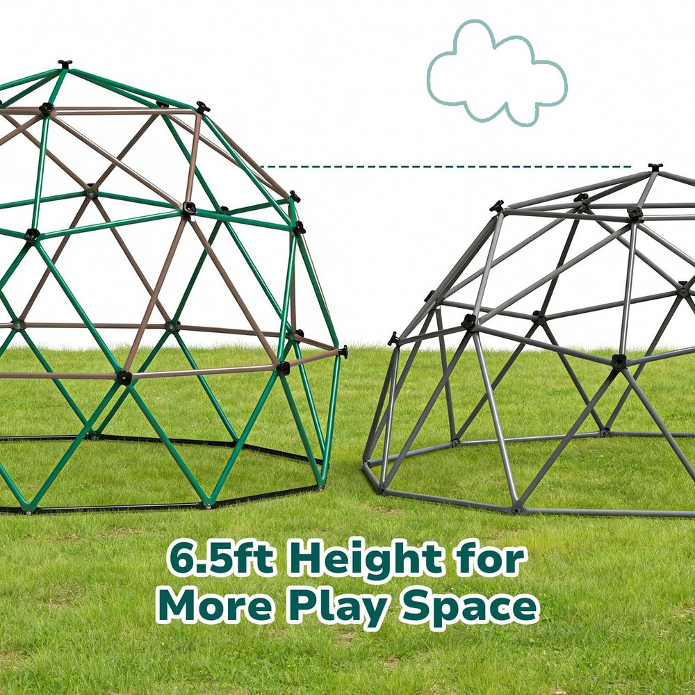 6.5 FT Tall Climbing Dome with - Kids Outdoor Jungle Gym Dome recension och pris