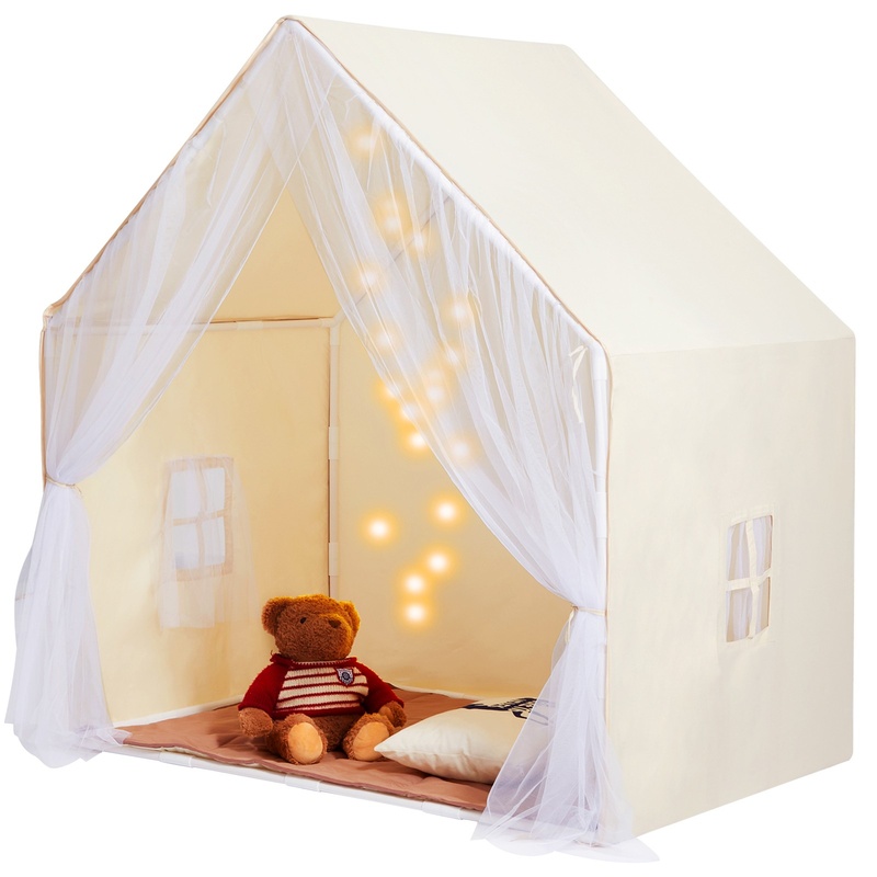 Beige Kids Play Tent with Mat  - Kids Outdoor Mat recension och pris