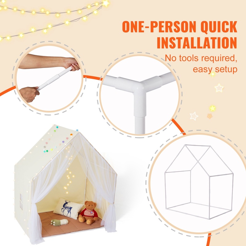 Beige Kids Play Tent with Mat  - Kids Outdoor Mat recension och pris