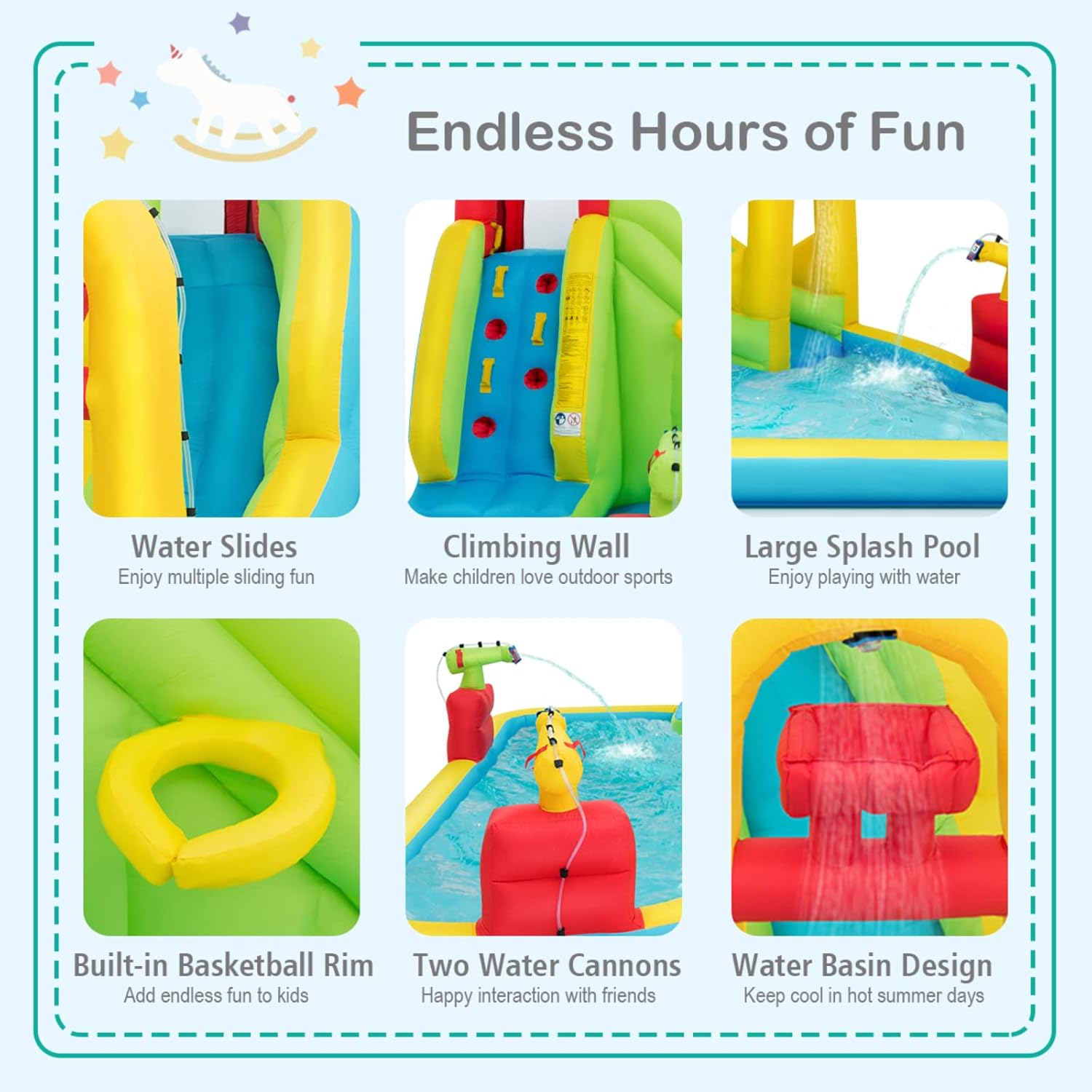Mega Inflatable Water Park Bou - Kids Outdoor Water Park recension och pris