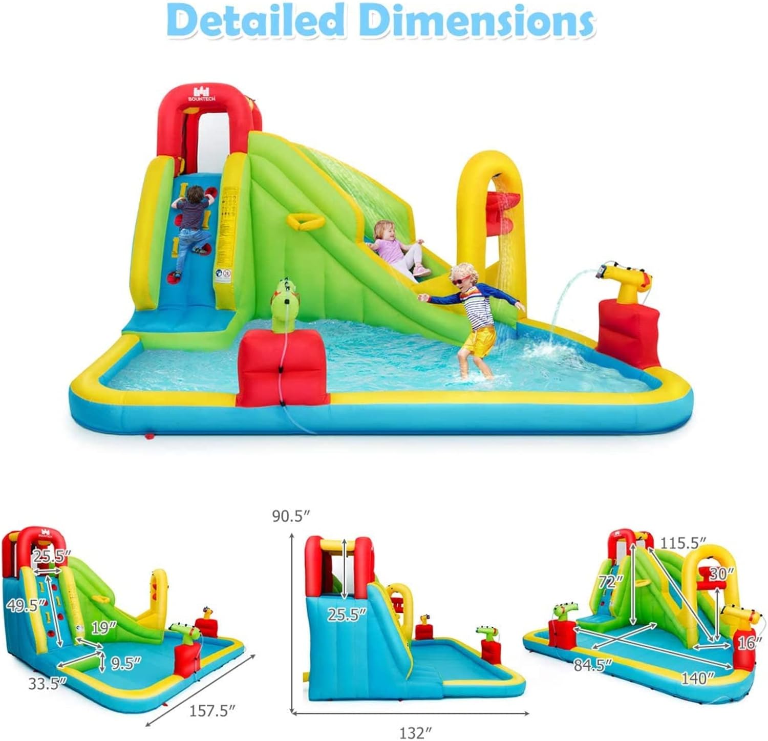 Mega Inflatable Water Park Bou - Kids Outdoor Water Park recension och pris