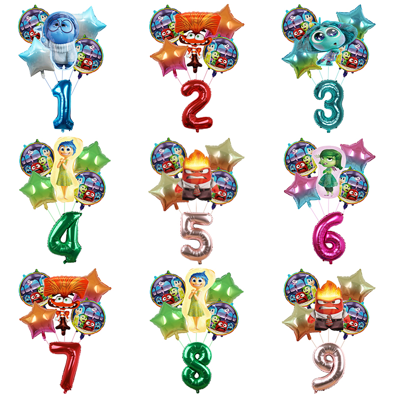 6pcs New Inside Out2 Balloons  - Outdoor Kids In An Indoor World recension och pris